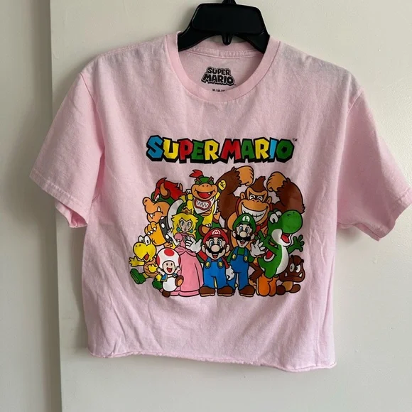 Nintendo Super Mario Pink Crop Top - Picture 7 of 10
